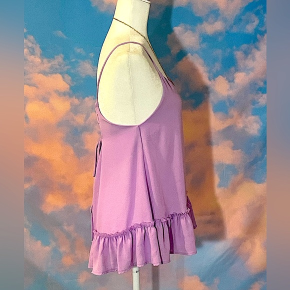 Flirty Lilac Boho Inspired Skirted Tunic Camisole (FINAL PRICED ITEM) - Picture 2 of 9